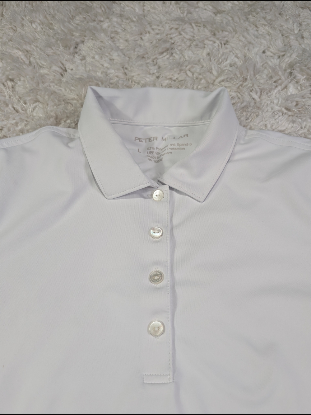 Peter Millar Womens White Polo Shirt